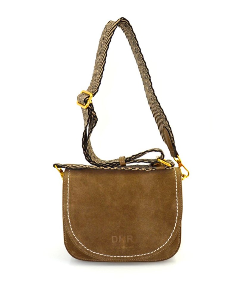Bolso bandolera de color taupe DMR Touch Cris