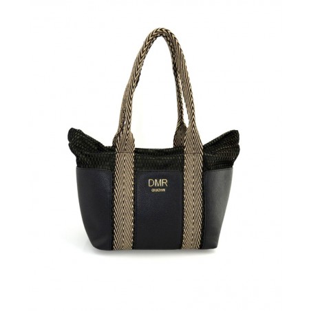 Bolso de rejilla en color negro DMR Touch Ibiza