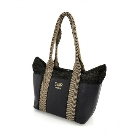 Bolso de rejilla en color negro DMR Touch Ibiza
