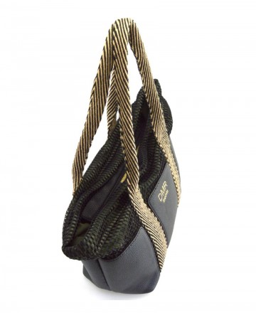 Bolso de rejilla en color negro DMR Touch Ibiza