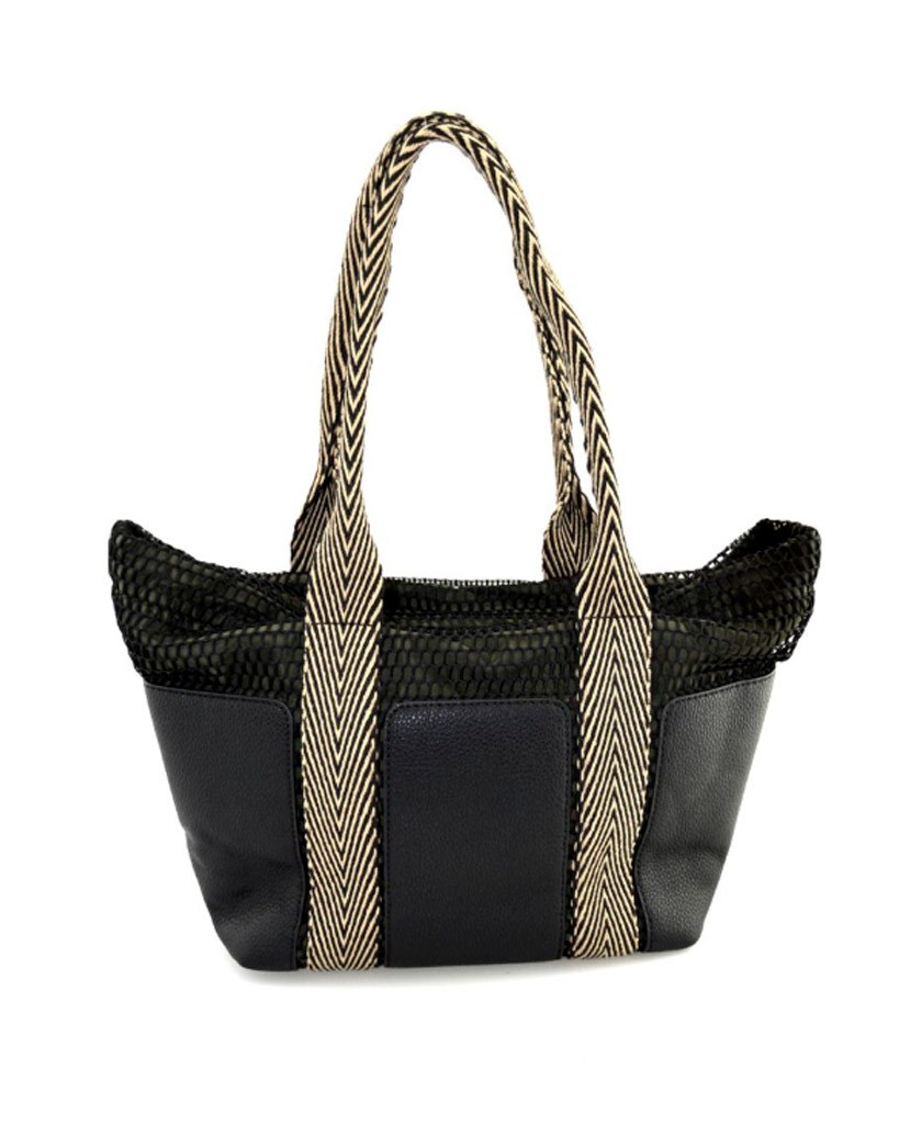 Bolso de rejilla en color negro DMR Touch Ibiza