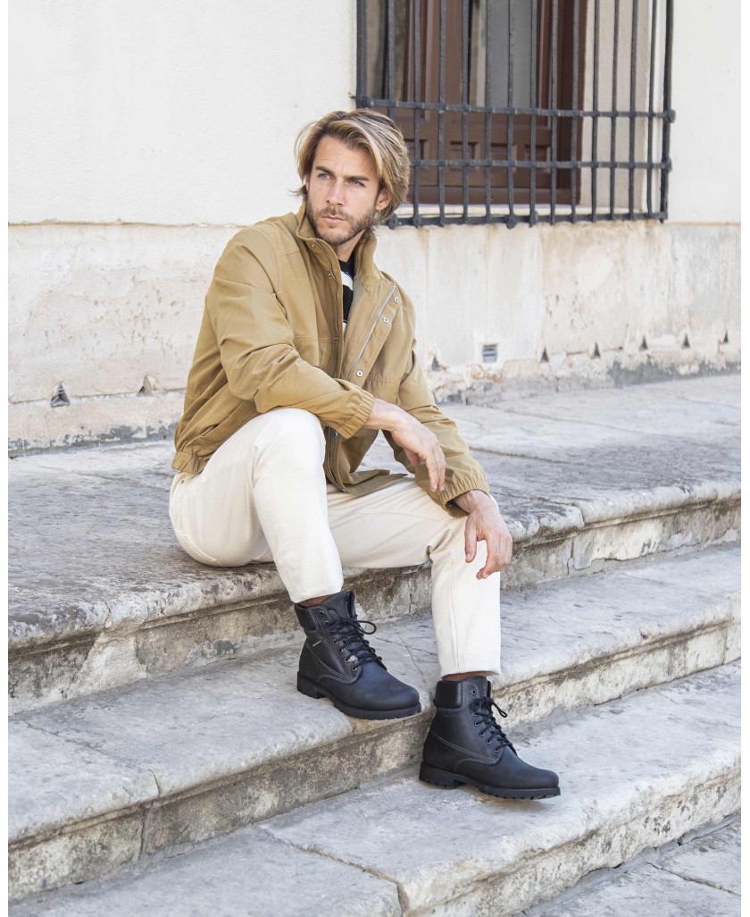 Botas de piel negra Panama Jack Panama 03 C3