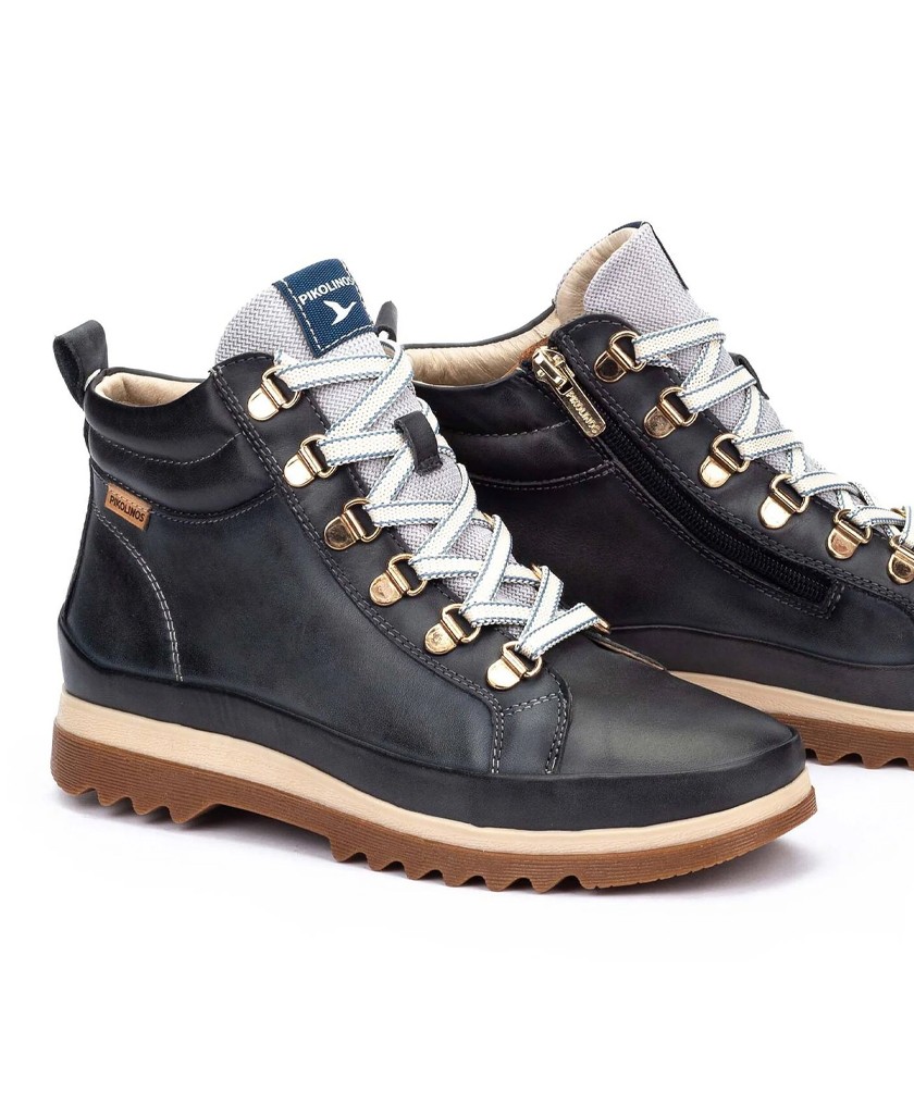 Botín azul con cordones Pikolinos Vigo W3W-8564