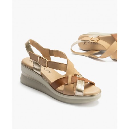 Multicolor wedge sandal Pitillos 10360