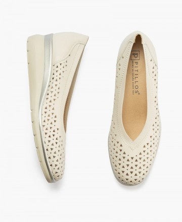 Zapato blanco de salón para mujer Pitillos 10372