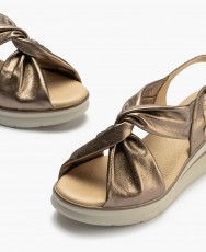 Pitillos 10365 metallic wedge sandals