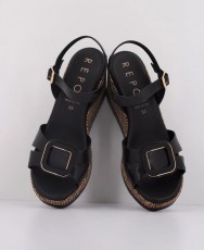 Repo Phil Gatiér 51425 Black Wedge Sandals Repo Phil Gatiér 51425 Black Wedge Sandals