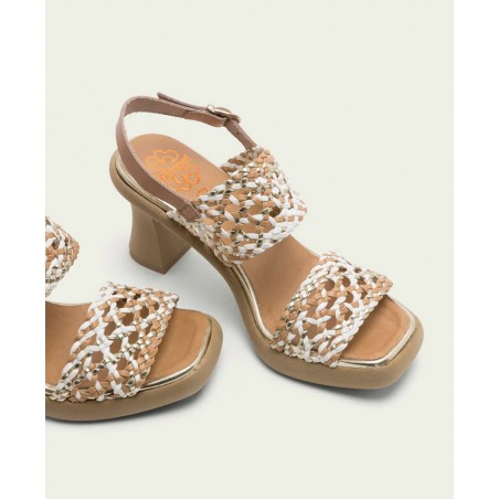 Sandalias de tacón de color blanco Porronet 3186