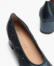 Pitillos 10461 Navy Blue Perforated Low Heel Pitillos 10461 Navy Blue Perforated Low Heel