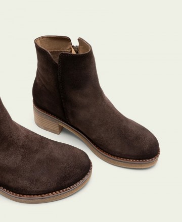 Zapato marrón de tacón ancho Porronet 4733
