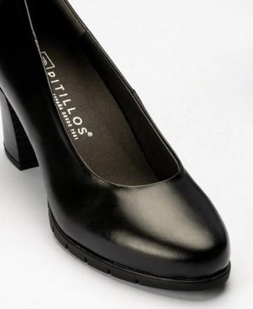 Zapatos de para mujer en color negro Caracteristicas salon tacon 6 cm piso de goma termoplastica exterior piel e interior intec