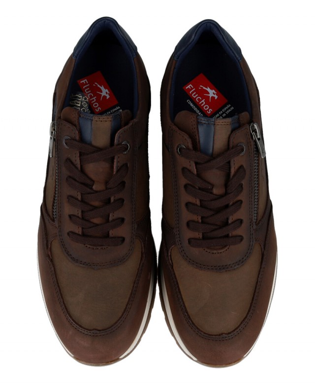 Zapatos de para hombre en color marron Caracteristicas cordones y cremallera altura de piso 3 cm piso de goma termoplastica ext