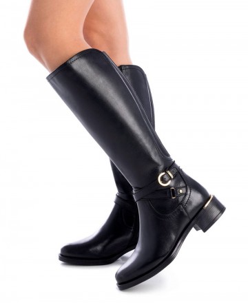Botas negras altas con abalorio Carmela 162020
