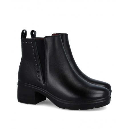 Happy Monk Madrid 006 black leather ankle boots