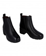 Happy Monk Madrid 006 black leather ankle boots