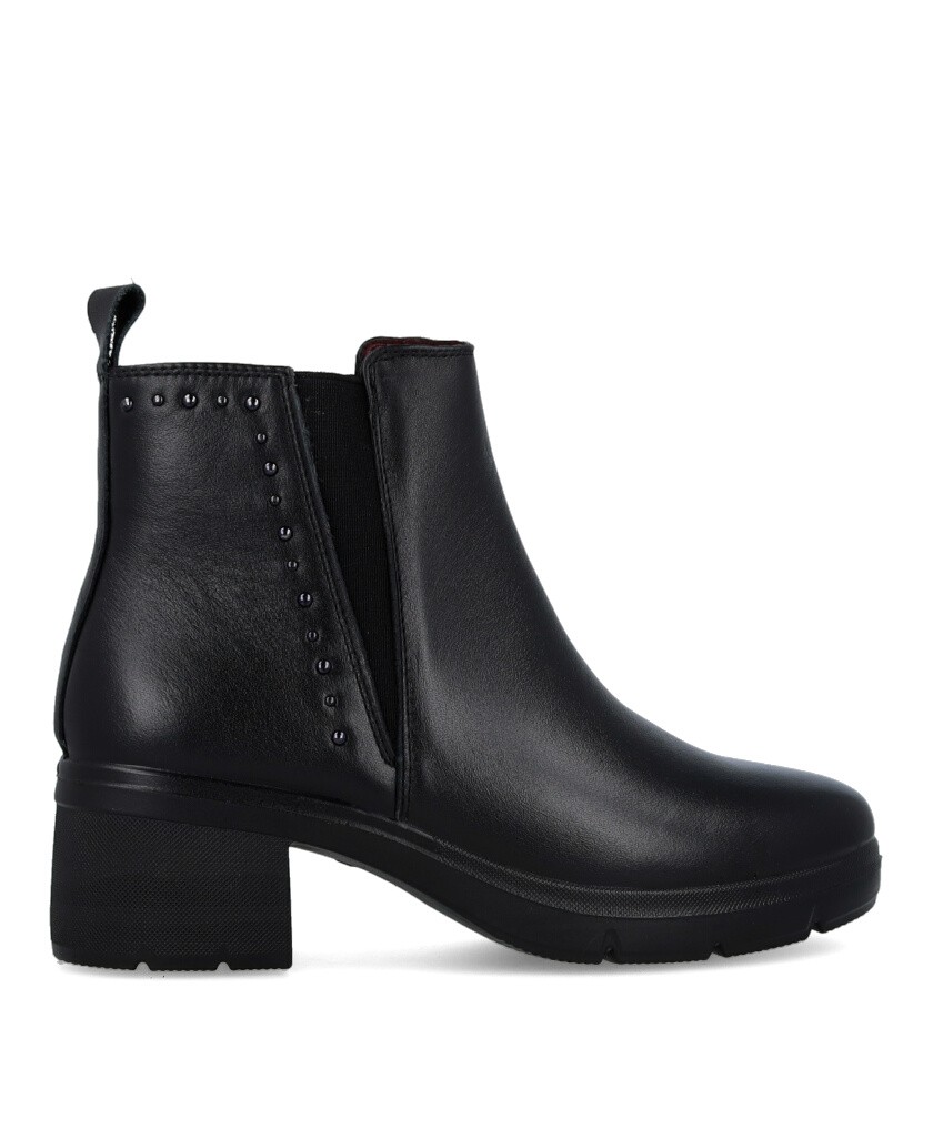 Happy Monk Madrid 006 black leather ankle boots