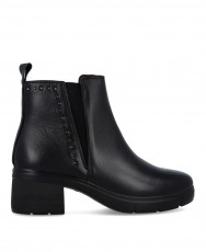 Happy Monk Madrid 006 black leather ankle boots
