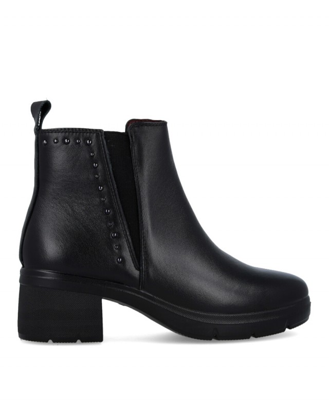 Happy Monk Madrid 006 black leather ankle boots
