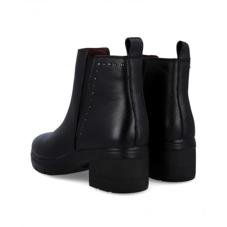 Happy Monk Madrid 006 black leather ankle boots