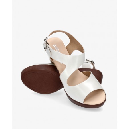 Sandalias blancas con tacón madera Kissia 450