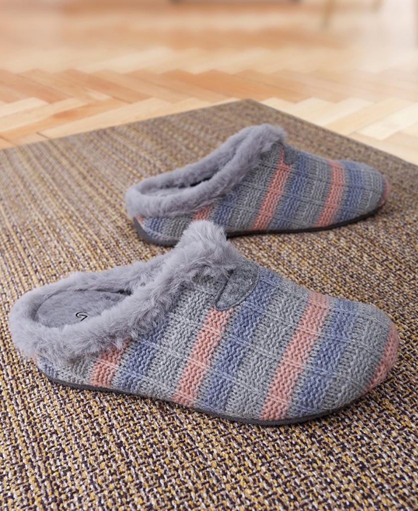 Zapatillas de casa de rayas mujer Garzón 7400.353