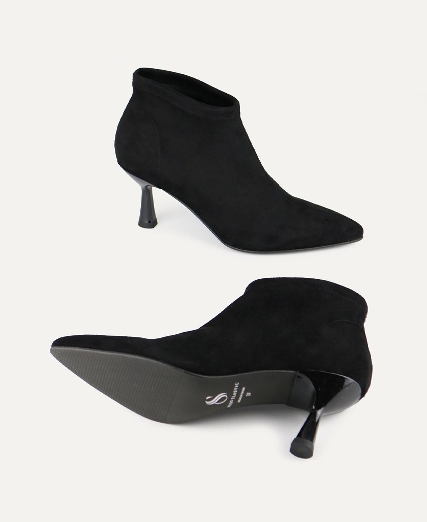 Botines elegantes negros Miss Elastic 77035