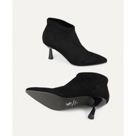 Botines elegantes negros Miss Elastic 77035