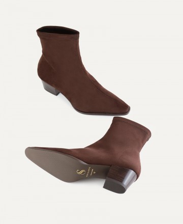 Miss Elastic mid heel ankle boots 76280