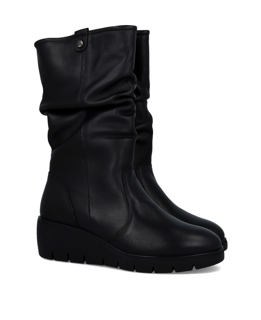 Botas de mujer de piel negra Imac 855510.1400.011