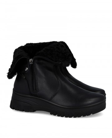 Imac 857038.1400.011 Black Fur Ankle Boots