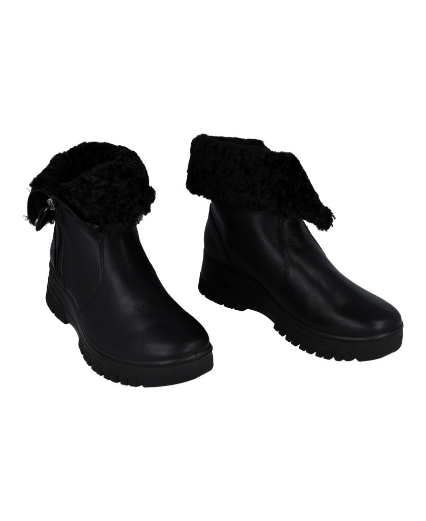 Imac 857038.1400.011 Black Fur Ankle Boots