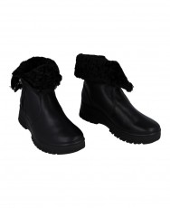 Imac 857038.1400.011 Black Fur Ankle Boots Imac 857038.1400.011 Black Fur Ankle Boots
