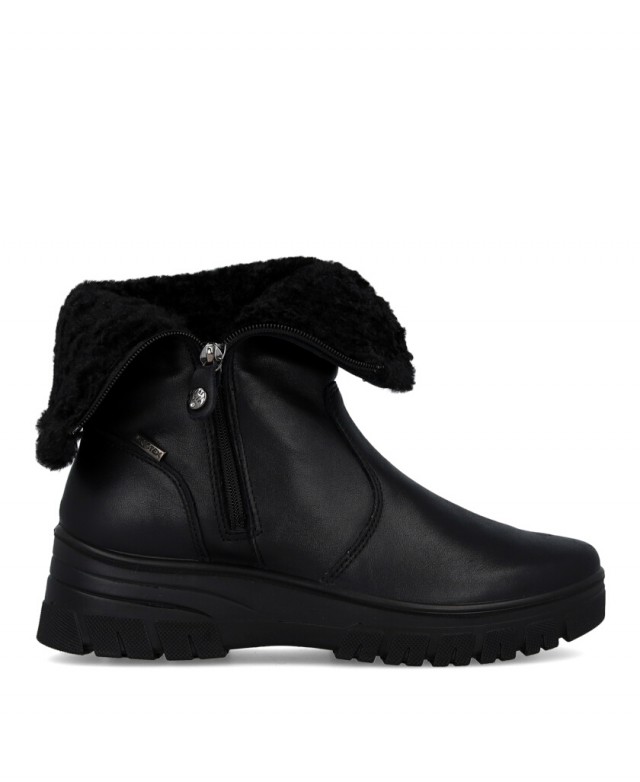 Imac 857038.1400.011 Black Fur Ankle Boots Imac 857038.1400.011 Black Fur Ankle Boots