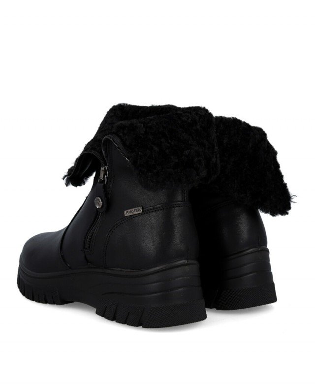 Imac 857038.1400.011 Black Fur Ankle Boots Imac 857038.1400.011 Black Fur Ankle Boots