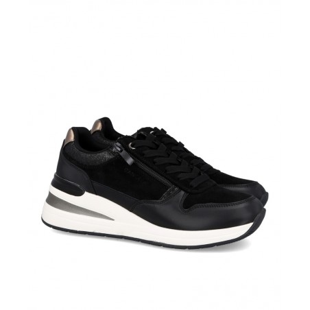 h2Zapatos negros con cuna para mujer Dangela 29067 h2 pIncorpora un toque de estilo a tu look diario con las sneakers Dangela 2