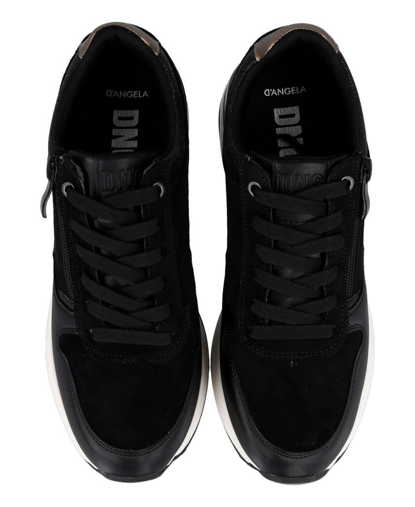 Dangela 29067 Black Wedge Shoes for Women