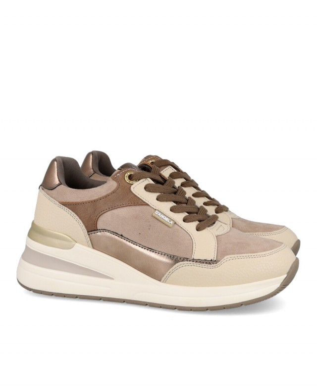 h2Zapatillas urbanas de color taupe Dangela 29066 h2 pAnade un toque de sofisticacion discreta a tu look con las sneakers Dange