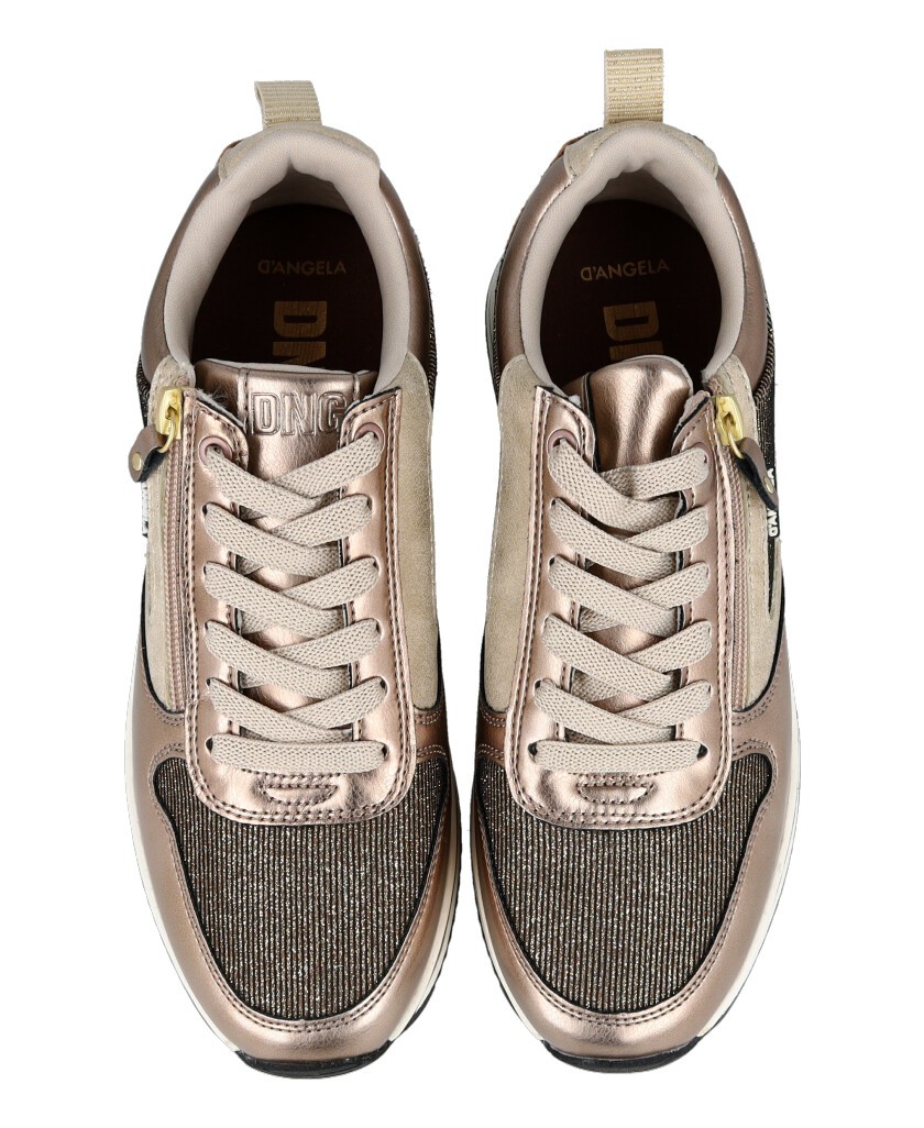 Dangela 29065 Metallic Wedge Sneakers
