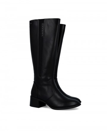 Botas negras con tacón medio Dangela 29186