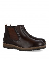 Botines marrones hechos de piel Fluchos F2323