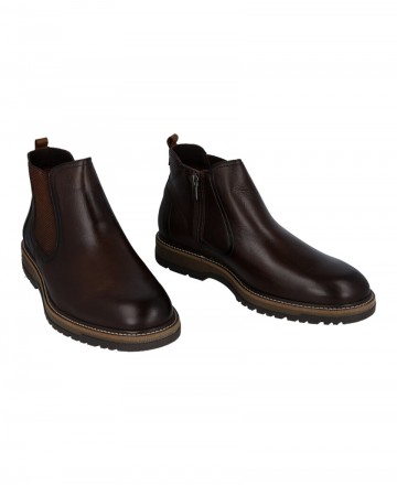 Botines marrones hechos de piel Fluchos F2323