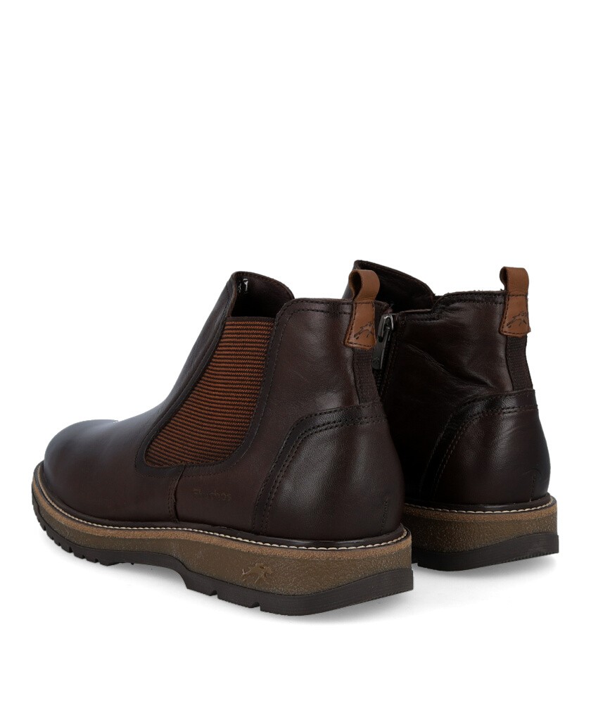 Botines marrones hechos de piel Fluchos F2323