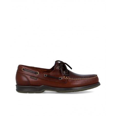 Zapatos tipo nautico para hombre en color marron Caracteristicas con cordones altura de piso 2 cm piso de goma exterior piel e 