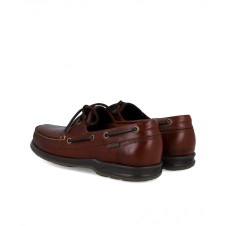 Zapatos tipo nautico para hombre en color marron Caracteristicas con cordones altura de piso 2 cm piso de goma exterior piel e 