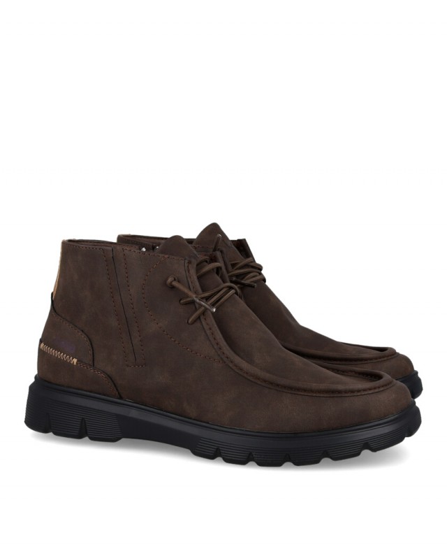 Botines de piel estilo wallabee Lois 64301