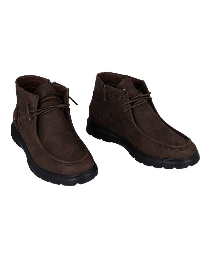 Lois 64301 wallabee-style leather ankle boots