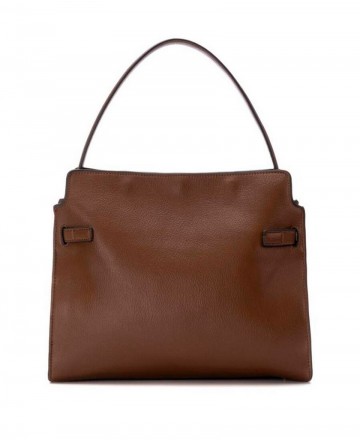 h2Bolso de piel con doble asa Carmela 186168 h2 pEl bolso de mujer Carmela 186168 en color marron es la pieza clave que tu cole