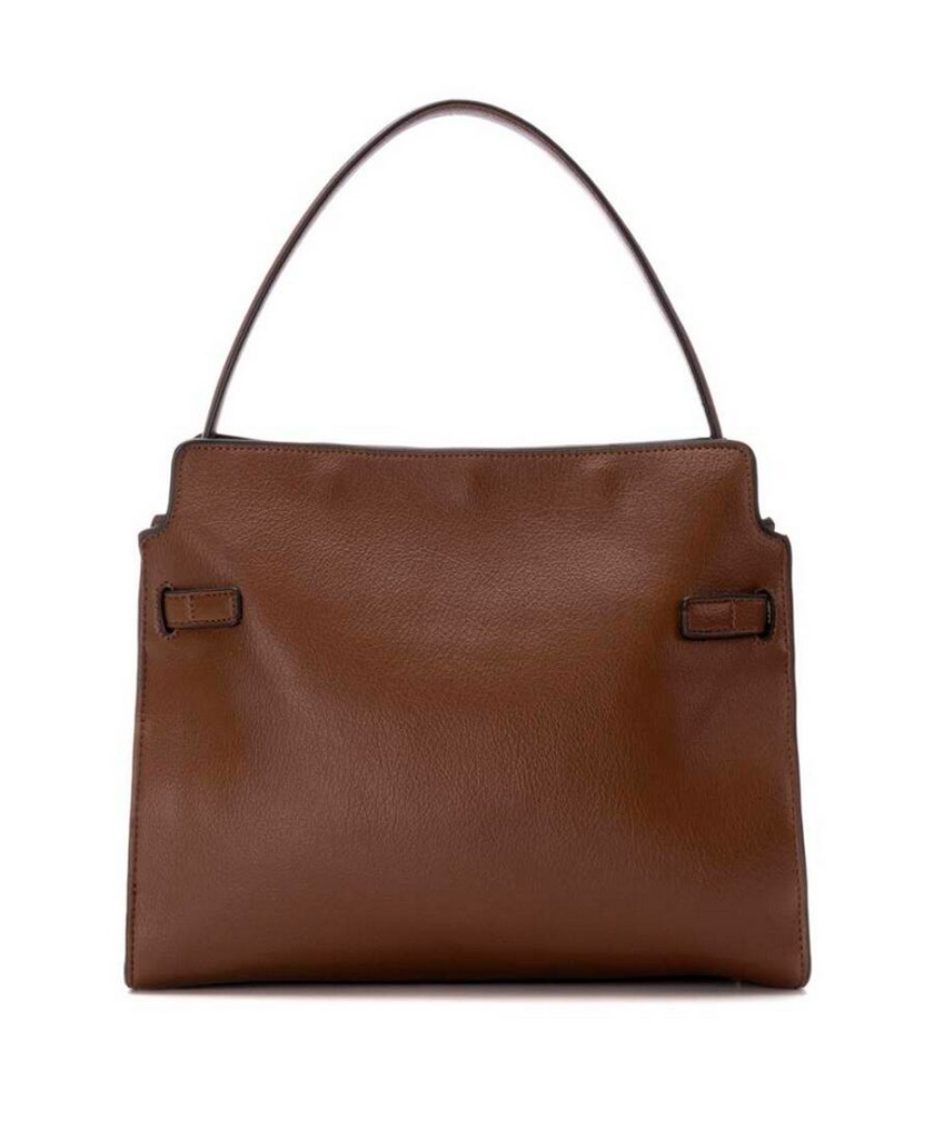h2Bolso de piel con doble asa Carmela 186168 h2 pEl bolso de mujer Carmela 186168 en color marron es la pieza clave que tu cole