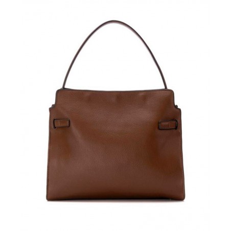 h2Bolso de piel con doble asa Carmela 186168 h2 pEl bolso de mujer Carmela 186168 en color marron es la pieza clave que tu cole