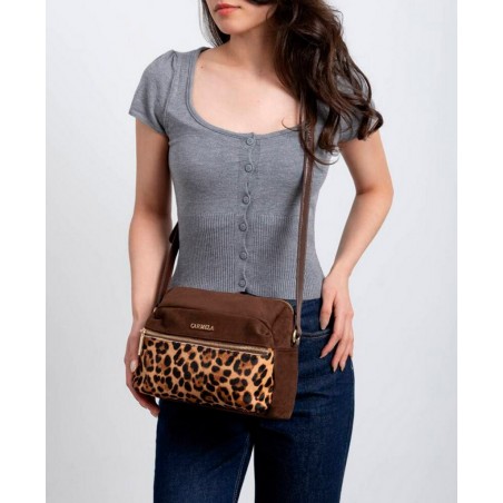 Carmela 186186 small leopard print handbag